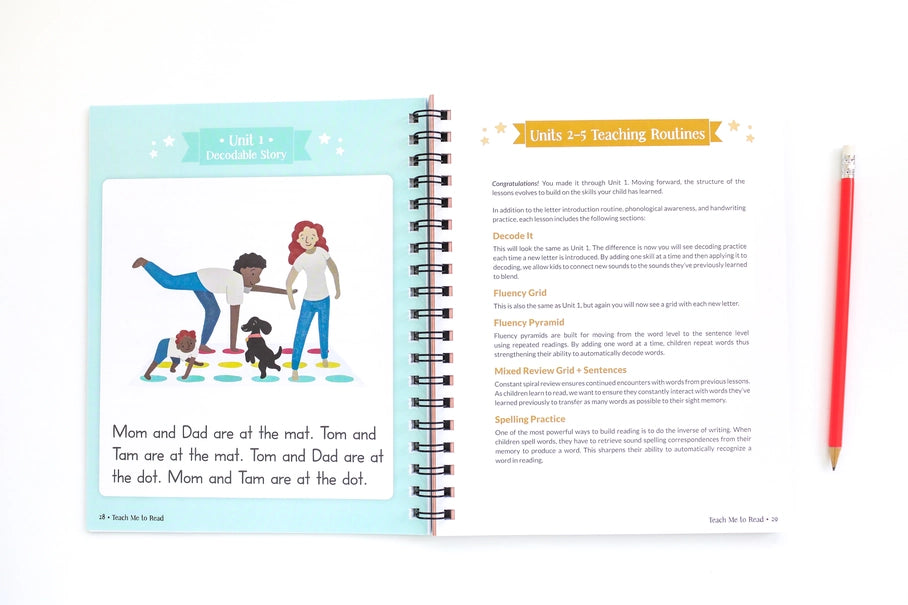 Teach Me to Read: A Parent Guided Student Workbook for Kids